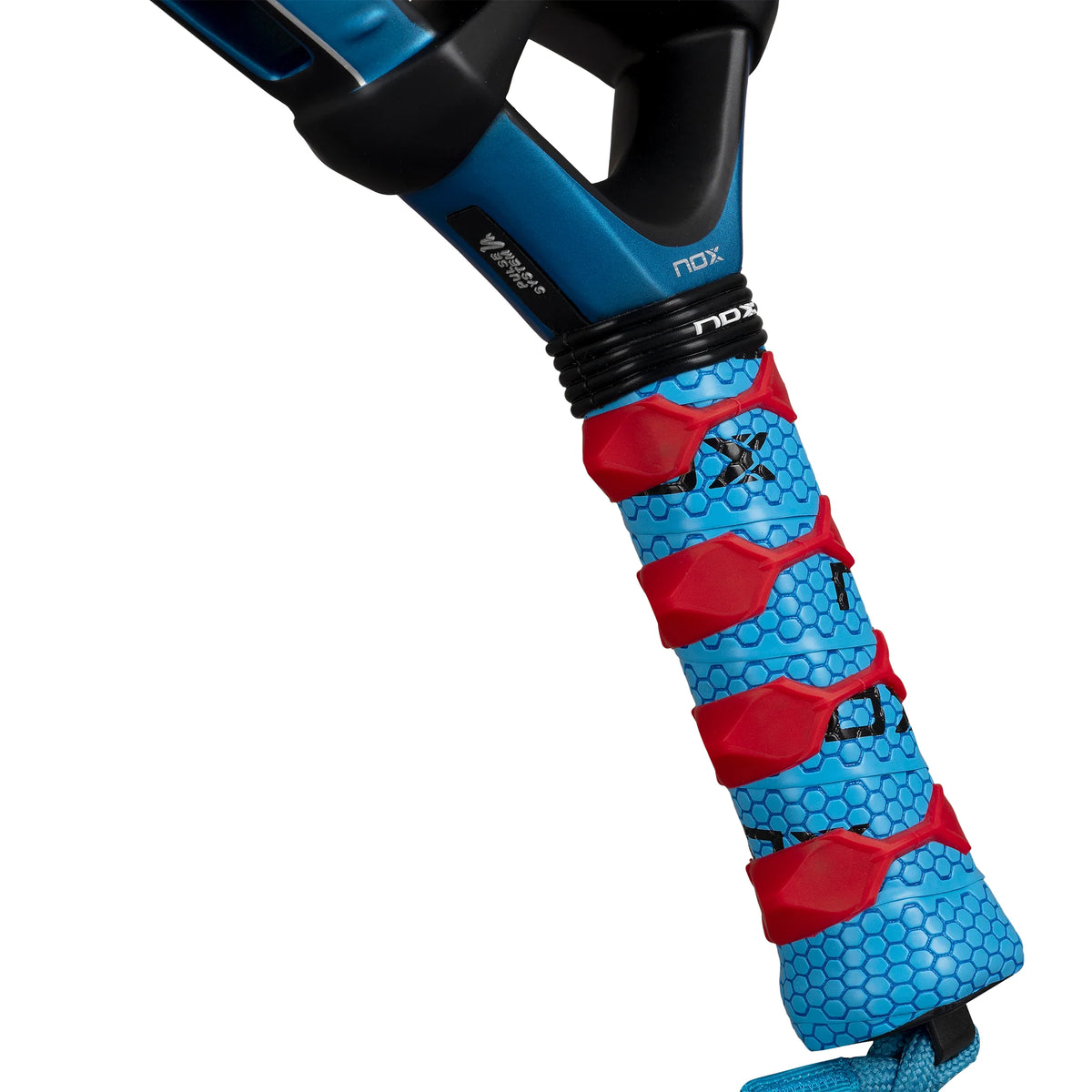 2026 Nox EA10 Ventus Attack 12K Xtrem By Edu Alonso padel racket - close-up of the grip and throat