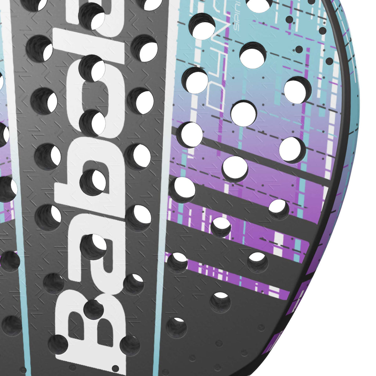 Babolat Dyna Spirit padel racket - close-up of the hitting surface