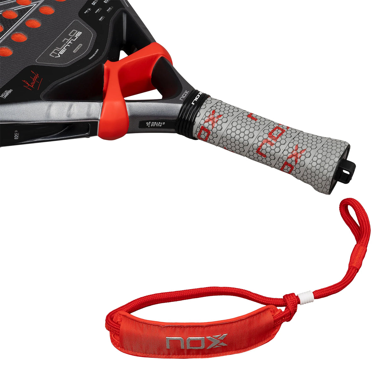 Nox ML10 Ventus Control 3K By Miguel Lamperti padel racket - handle, grip and wrist strap detail