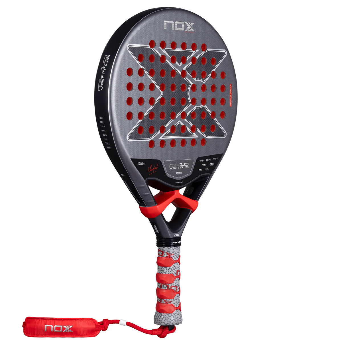 Nox ML10 Ventus Control 3K By Miguel Lamperti padel racket - angled view