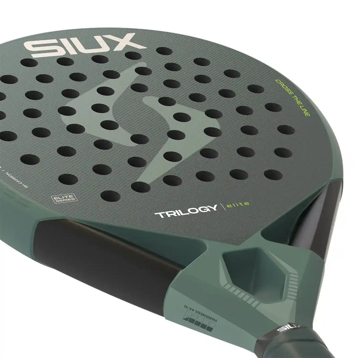 Siux Trilogy Elite 6 padel racket - face and throat detail