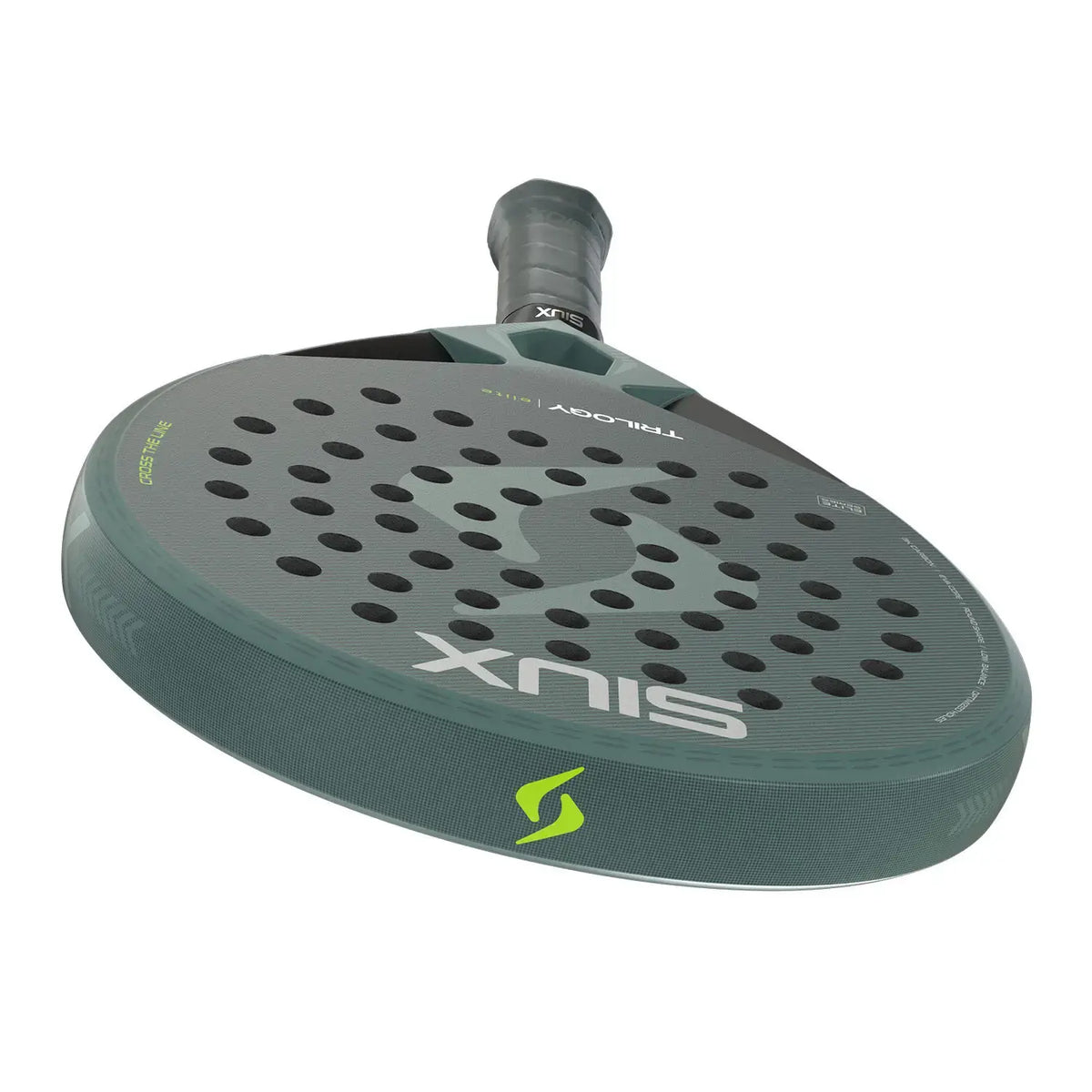 Siux Trilogy Elite 6 padel racket - laid flat showing the frame top