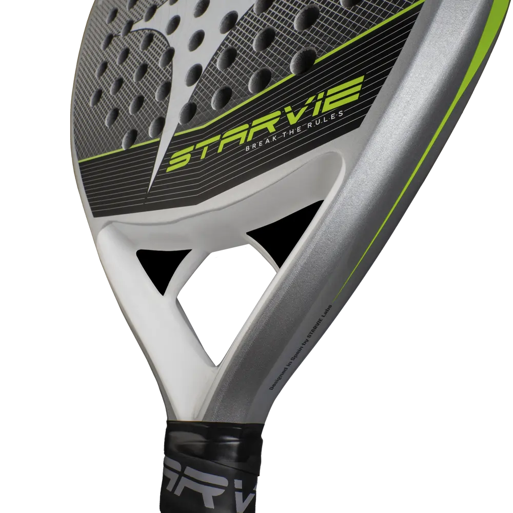StarVie Polaris padel racket - reverse face and throat detail