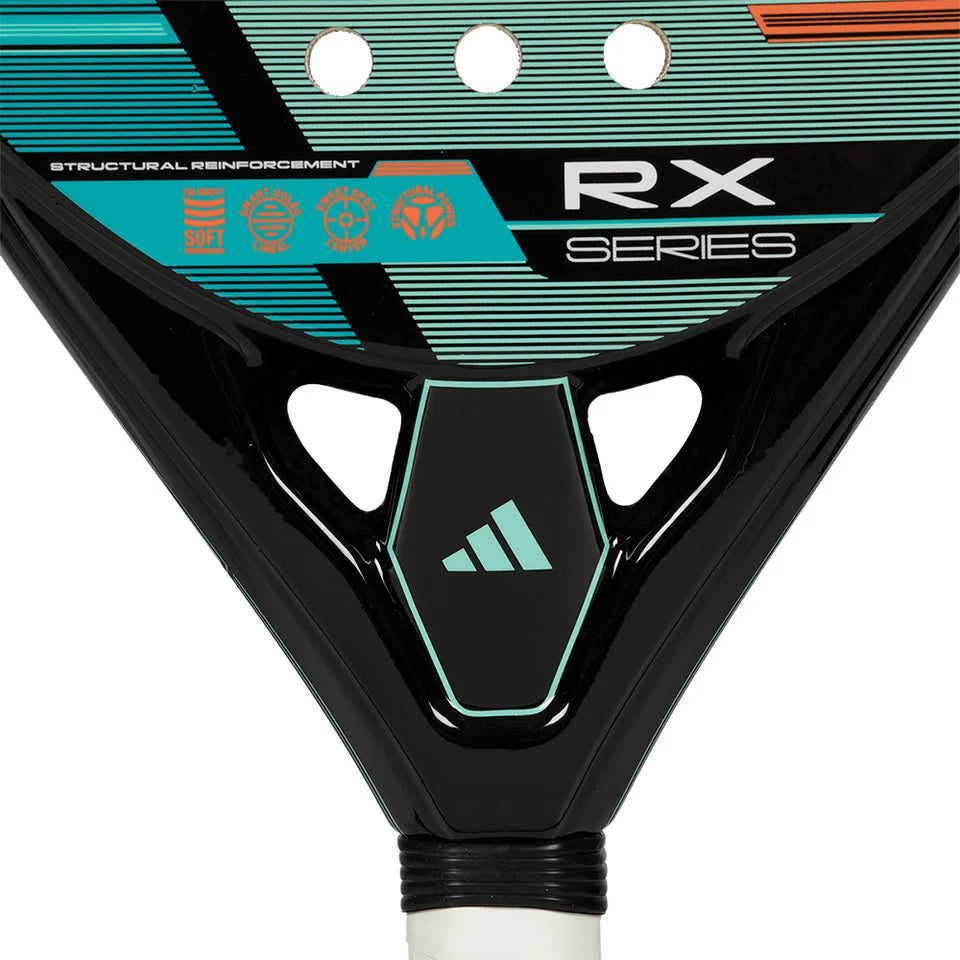 2026 Adidas RX Series padel racket - close-up of the heart bridge