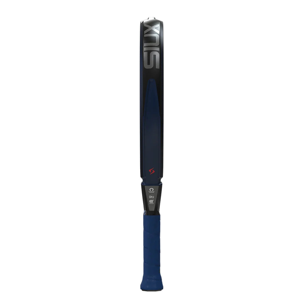 2026 Siux Diablo Pro Night Blue padel racket - edge-on profile view