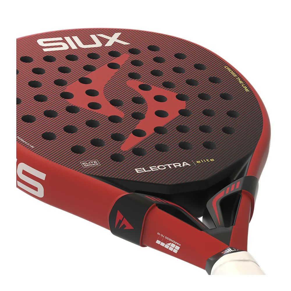 2026 Siux Electra Elite 6 padel racket - laid flat showing the face