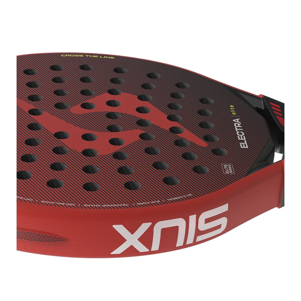 2026 Siux Electra Elite 6 padel racket - laid flat showing the frame top