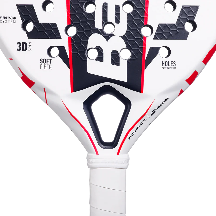 Babolat Technical Vertuo Juan Lebron padel racket - close-up of the heart bridge