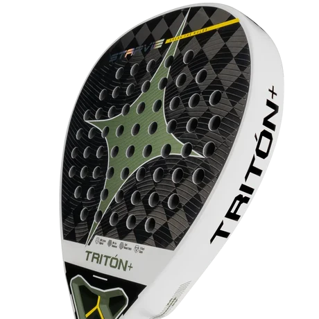 StarVie Triton Balance + padel racket - angled face and throat detail