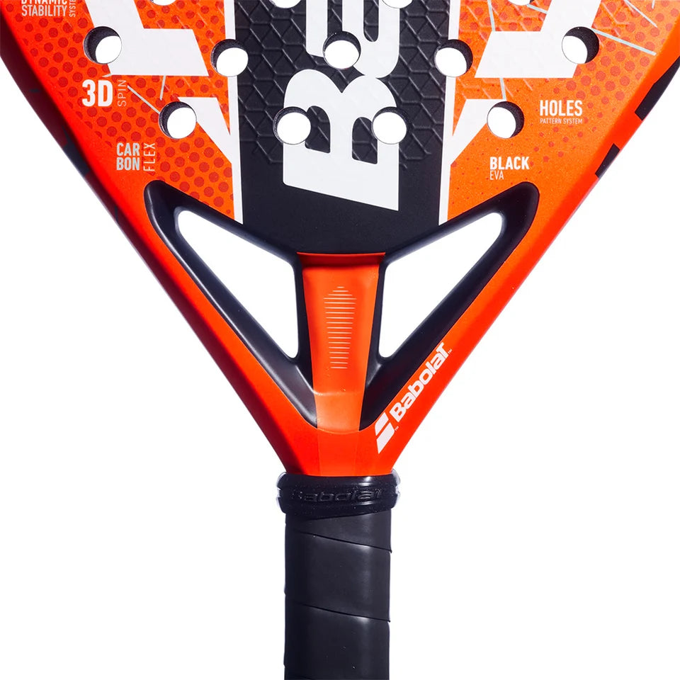 2026 Babolat LeBron Veron 3.0 padel racket - close-up of the heart bridge