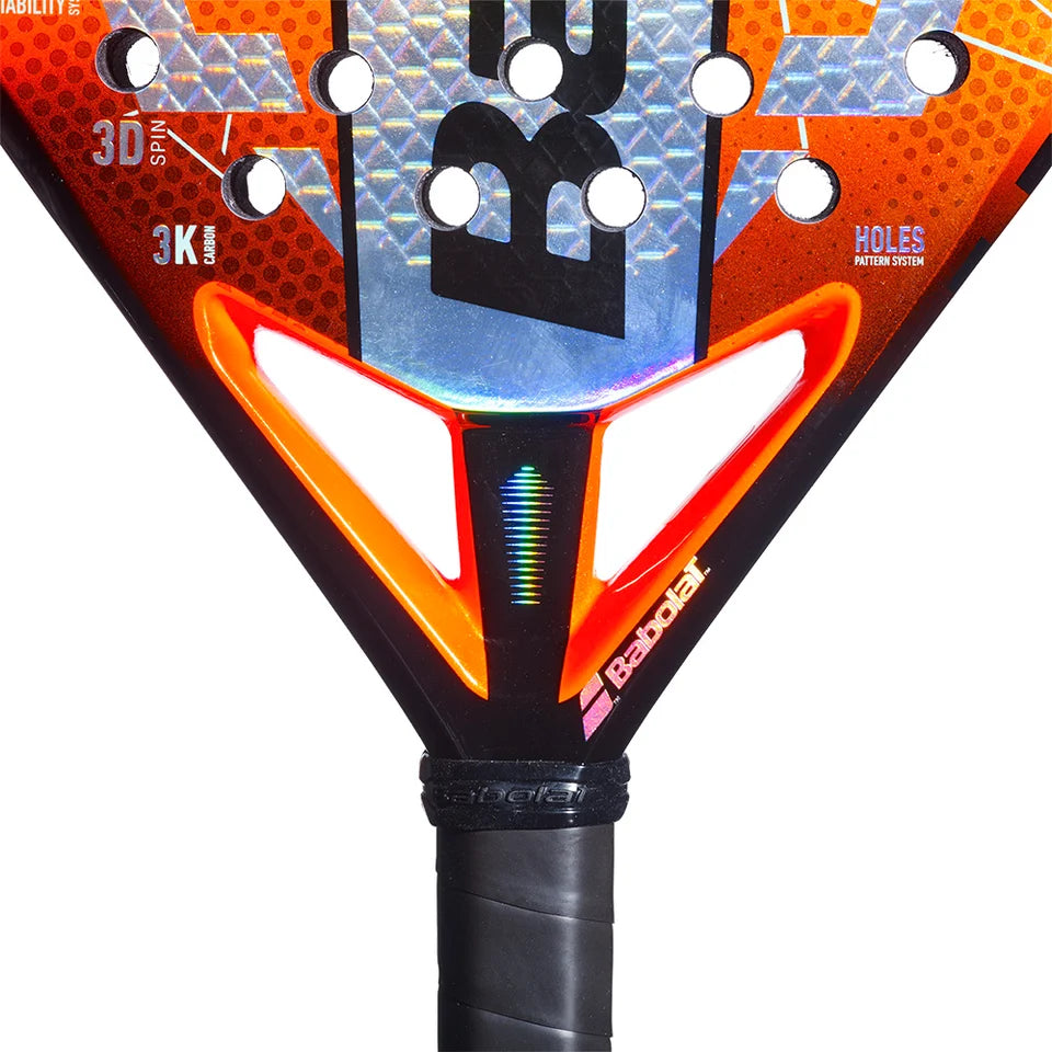 2026 Babolat LeBron Viper 3.0 padel racket - close-up of the heart bridge