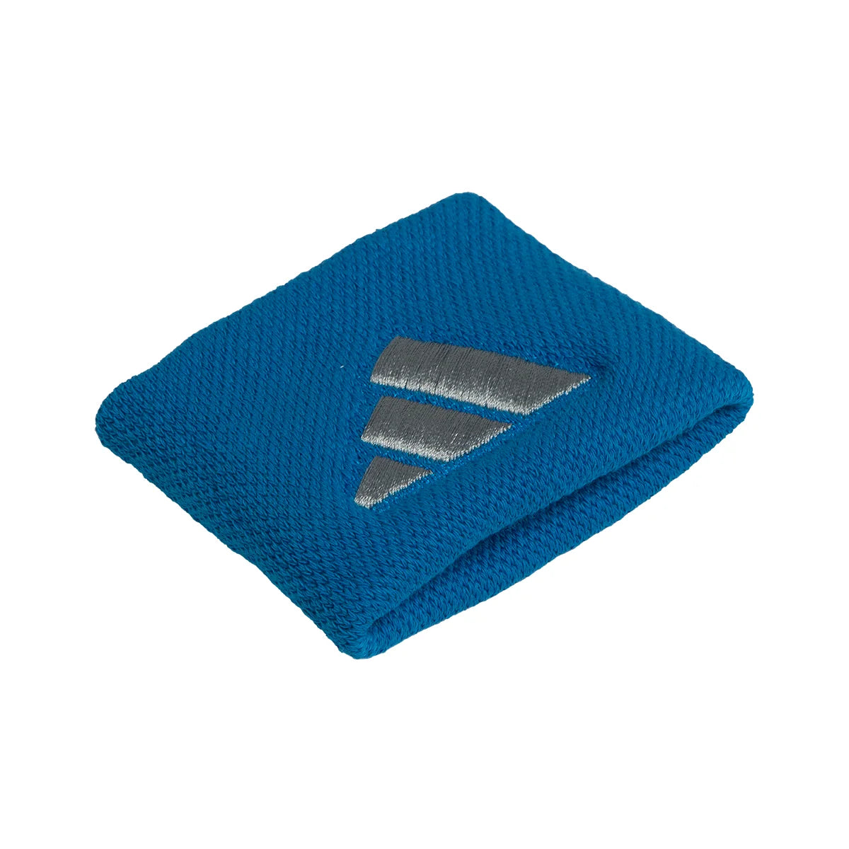 Adidas White Wristband - single in blue, folded