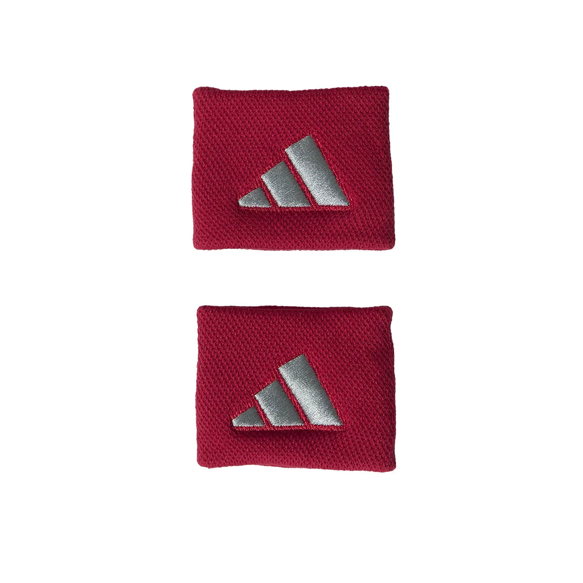 Adidas White Wristband - pair in burgundy