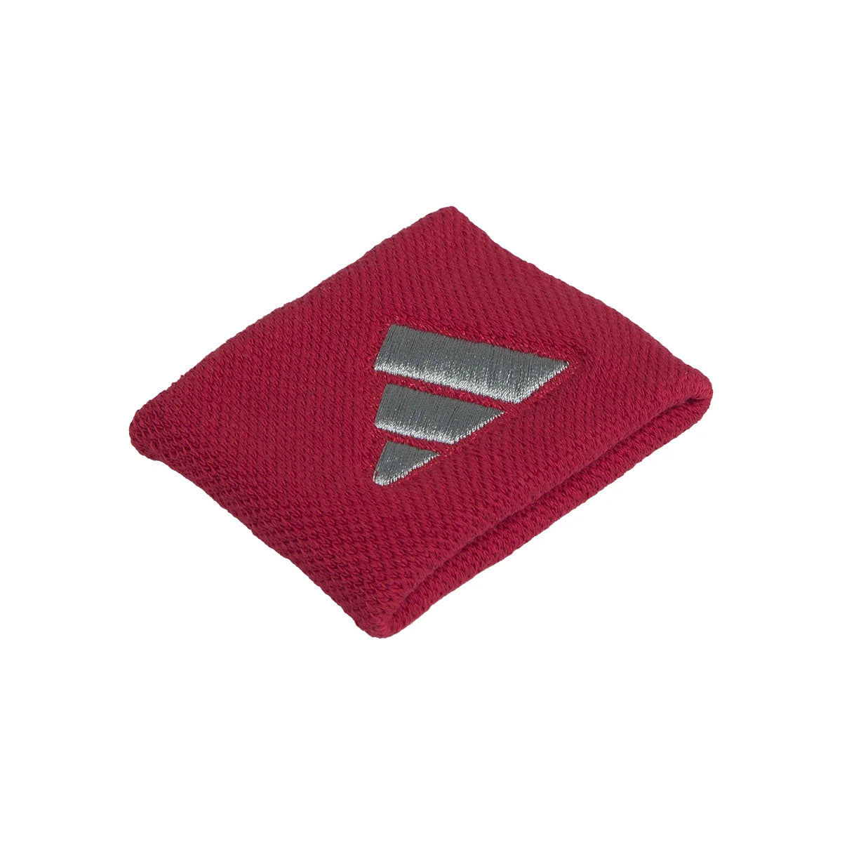 Adidas White Wristband - single in burgundy, folded