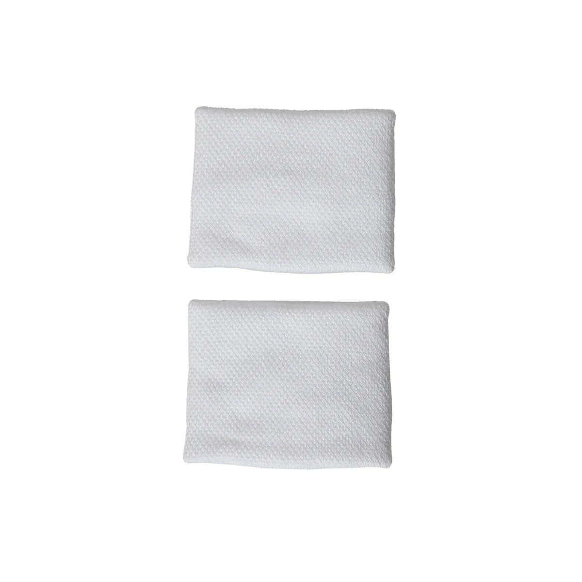 Adidas White Wristband - pair in white, laid flat