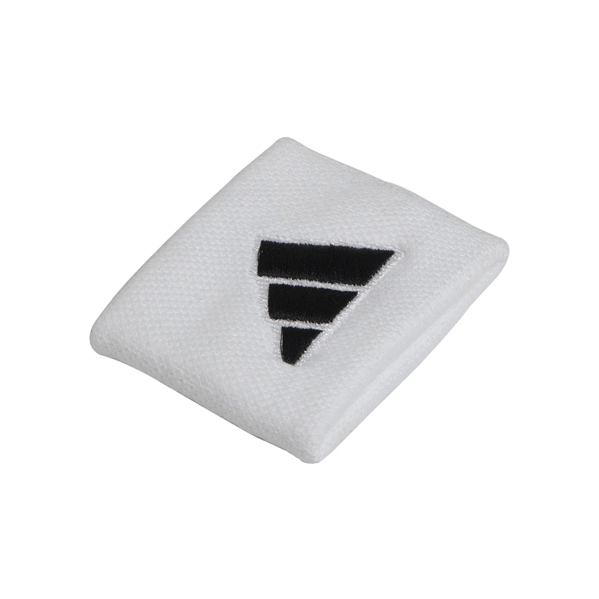 Adidas Black Wristband - single in white, folded