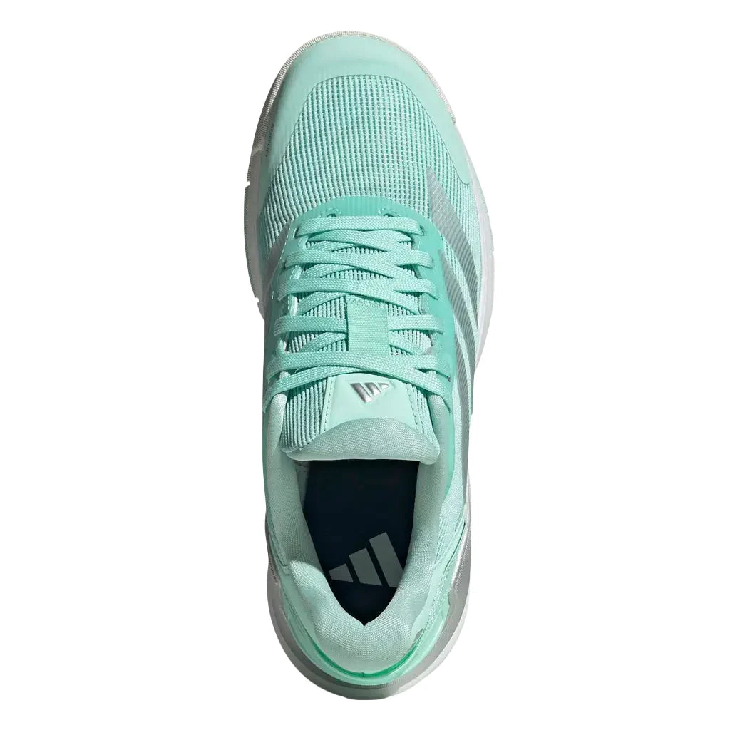 Adidas Crazyquick LS women's padel shoes (Clear Mint/Silver) - top view