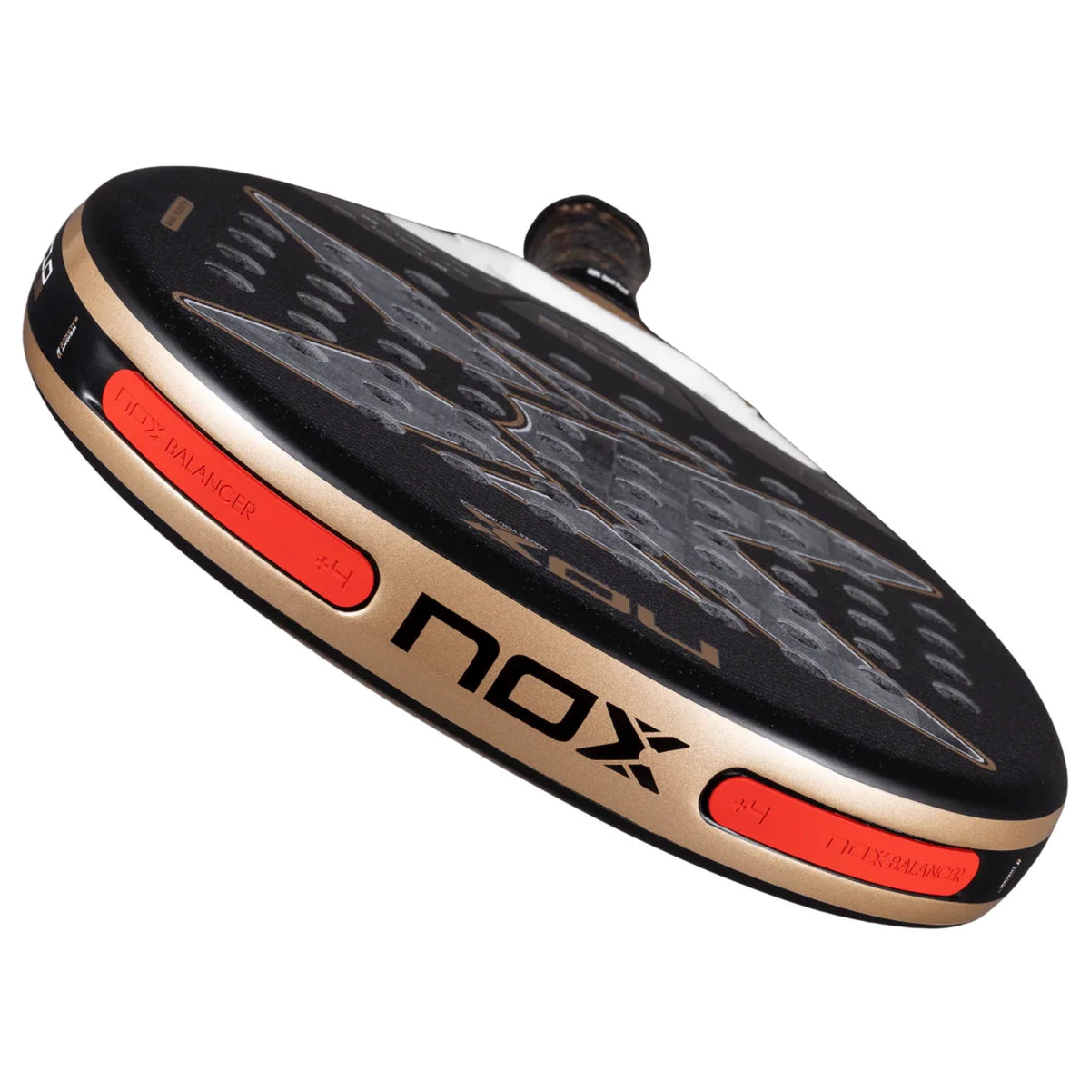 2026 Nox AT10 Genius 18K Alum By Agustin Tapia padel racket - laid flat showing the frame top