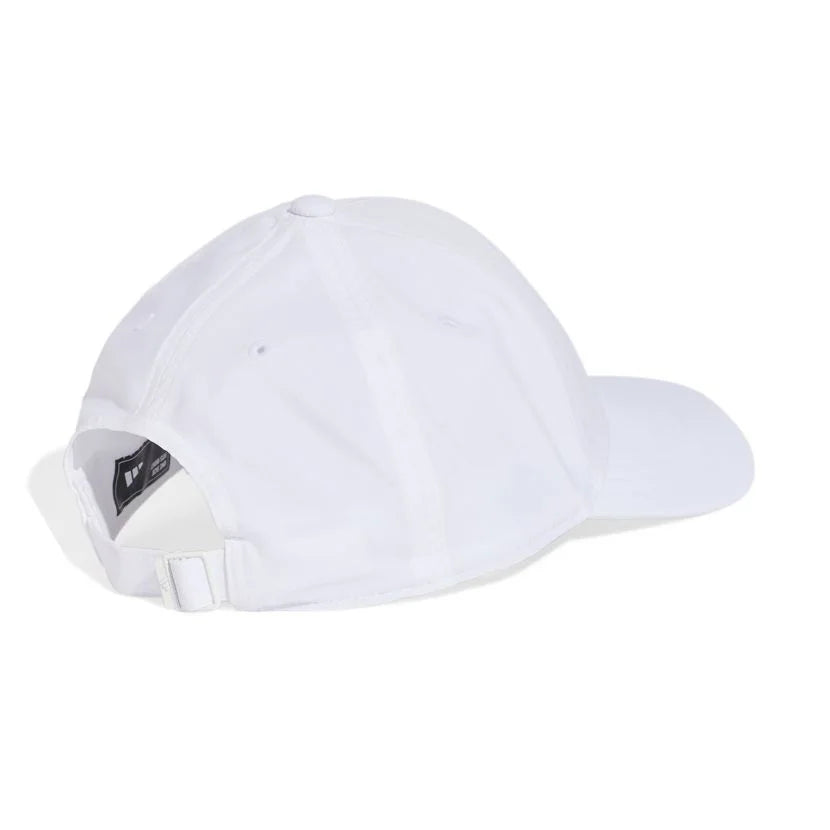 Adidas White Cap - rear view showing the adjustable strap