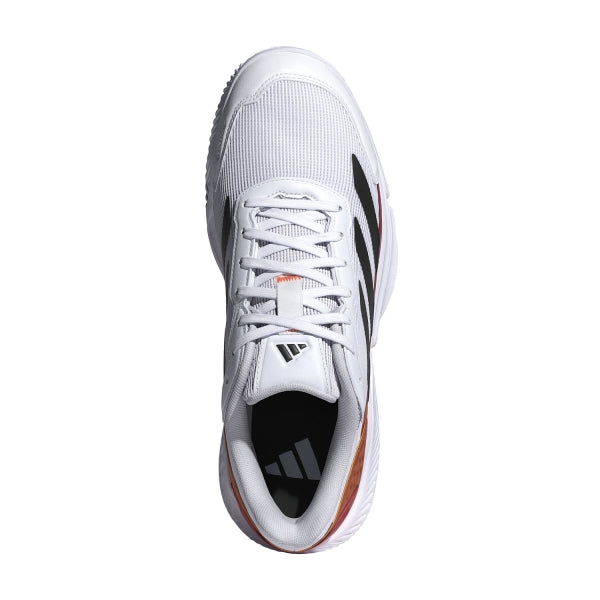 2026 Adidas Courtquick Padel Mens WHI/ORG padel shoes - top-down view