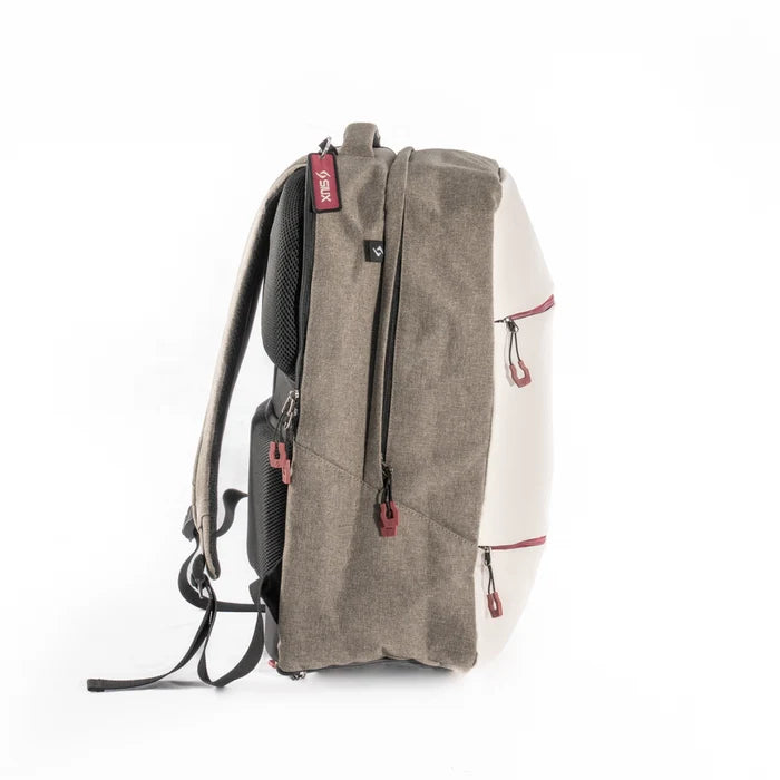 2026 Siux Trial Gray padel backpack - side profile view