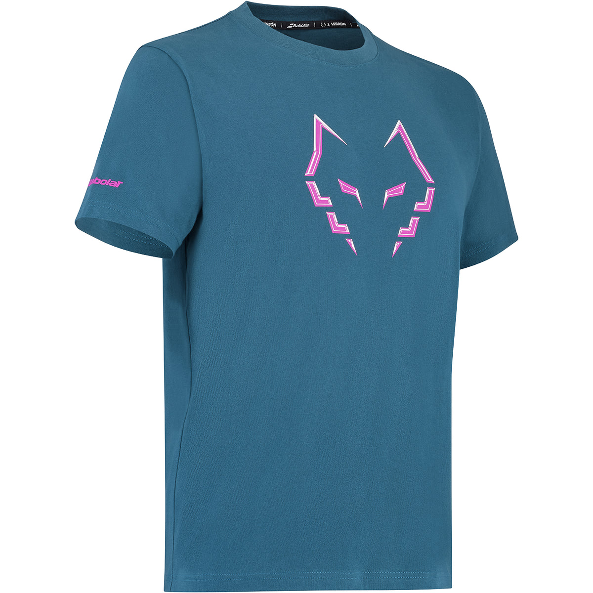 2027 Babolat Lebrón Cotton men's padel T-shirt (Legion Blue) - angled view