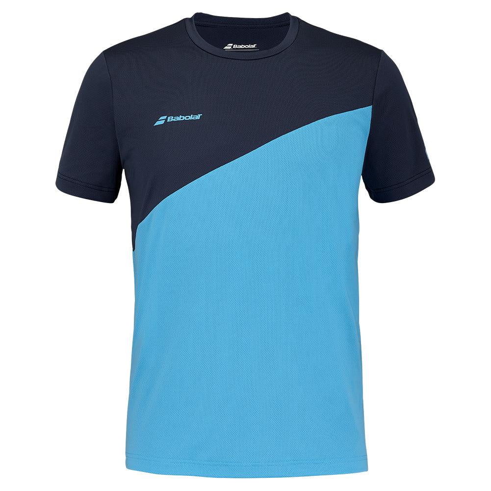 Babolat Drive crew neck padel T-shirt (Blue) - front view