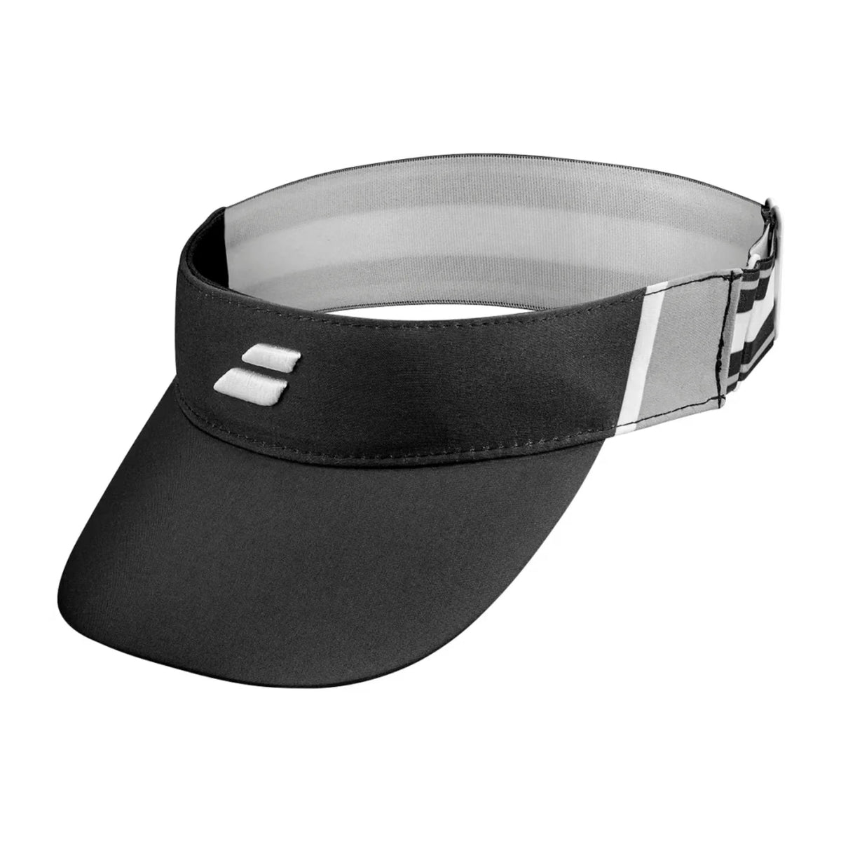 Babolat Elastic padel visor (Black) - angled front view