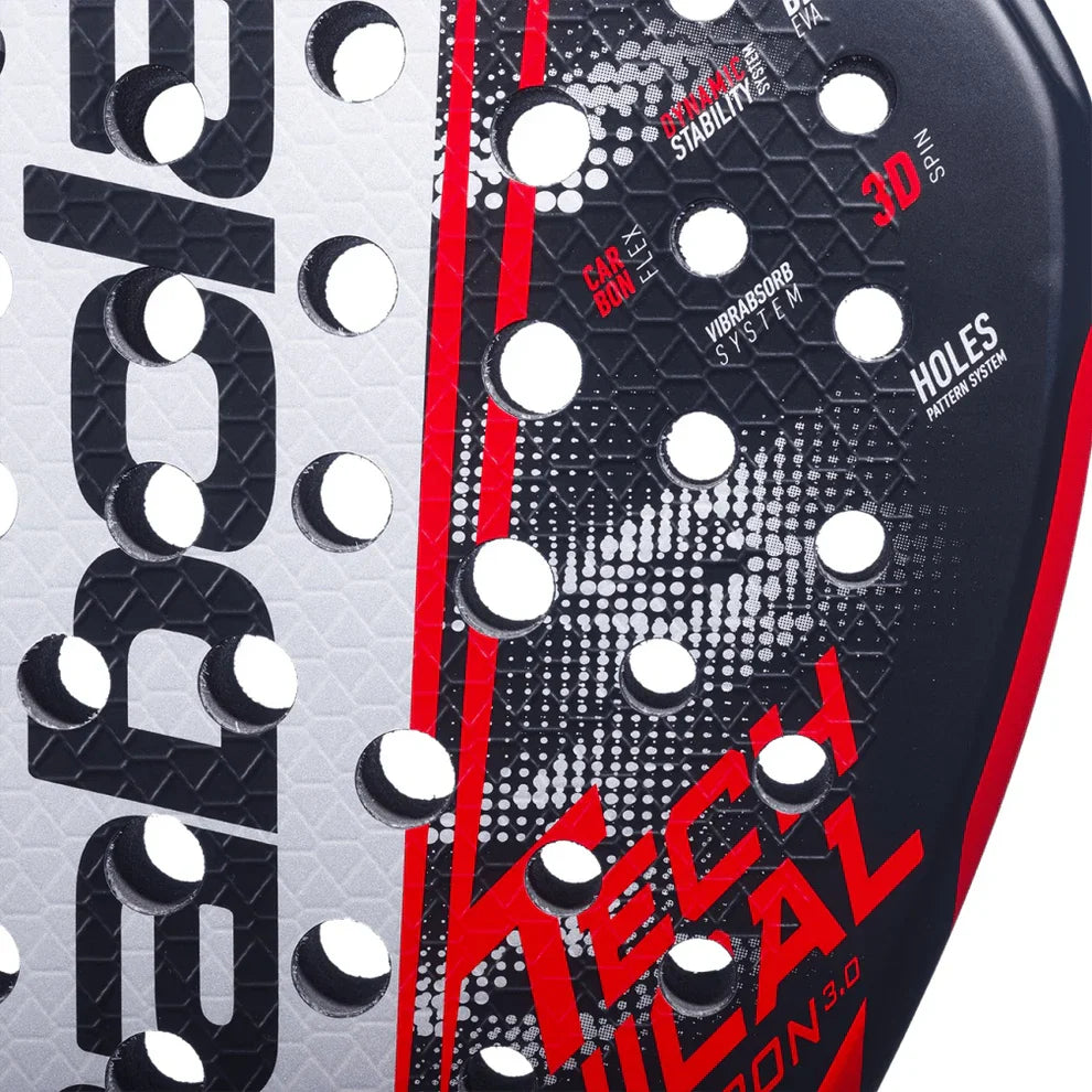 2026 Babolat Technical Veron 3.0 padel racket - close-up of the hitting surface and Veron branding