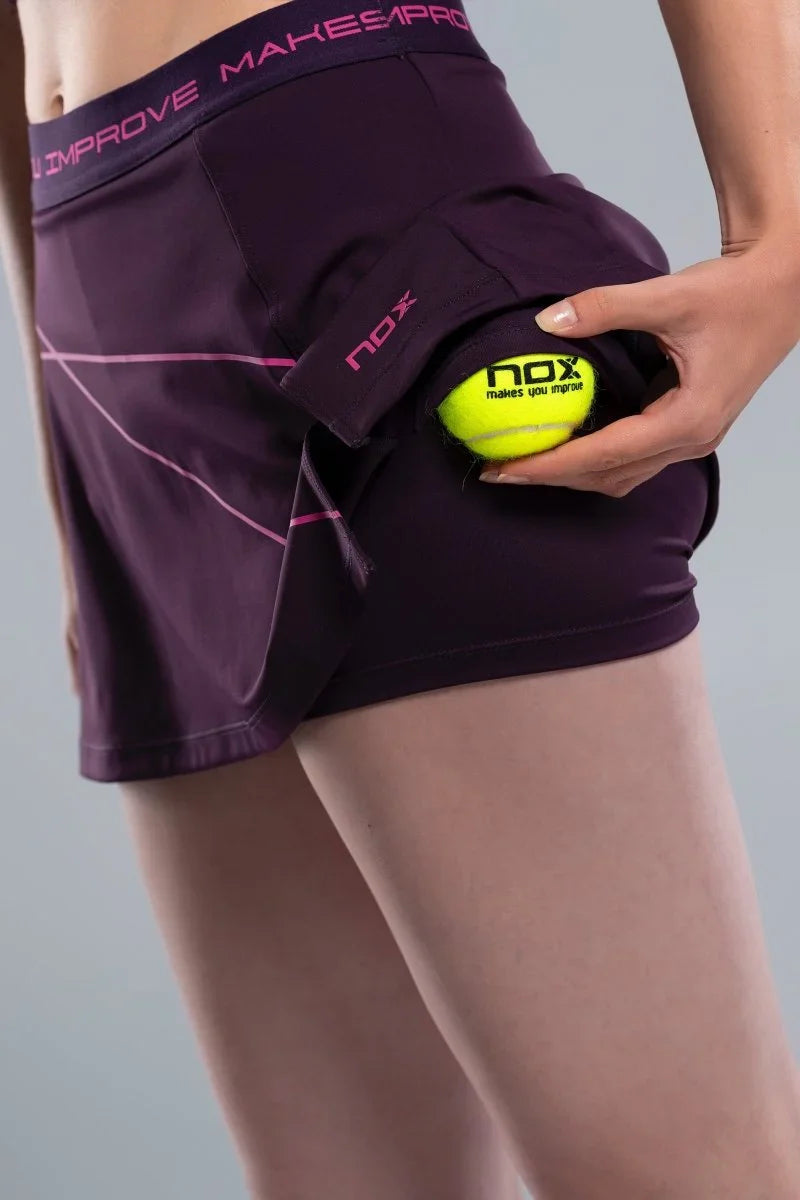 2026 Nox Womens Pro padel skirt (Deep Purple) - view 3