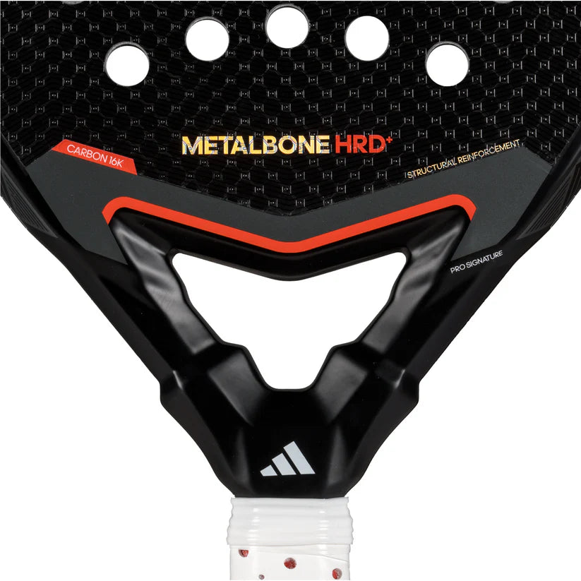 2025 Adidas Metalbone HRD+ 3.4 padel racket - close-up of the heart bridge