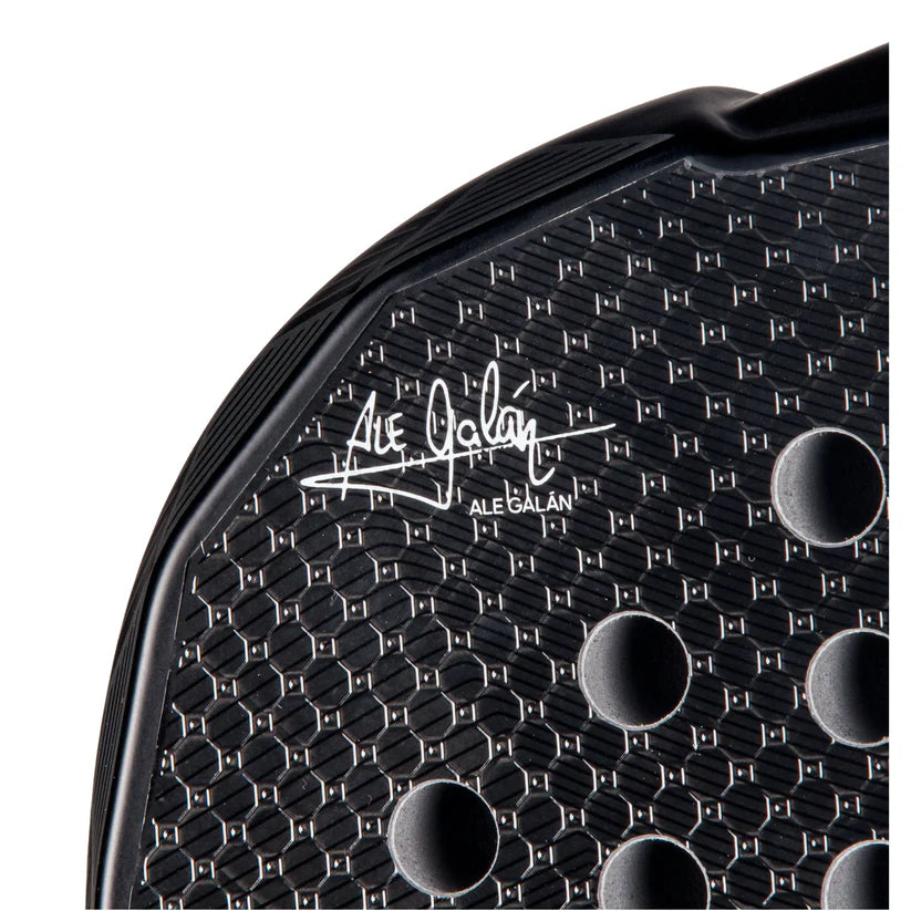 2025 Adidas Metalbone HRD+ 3.4 padel racket - close-up of the textured hitting surface and signature