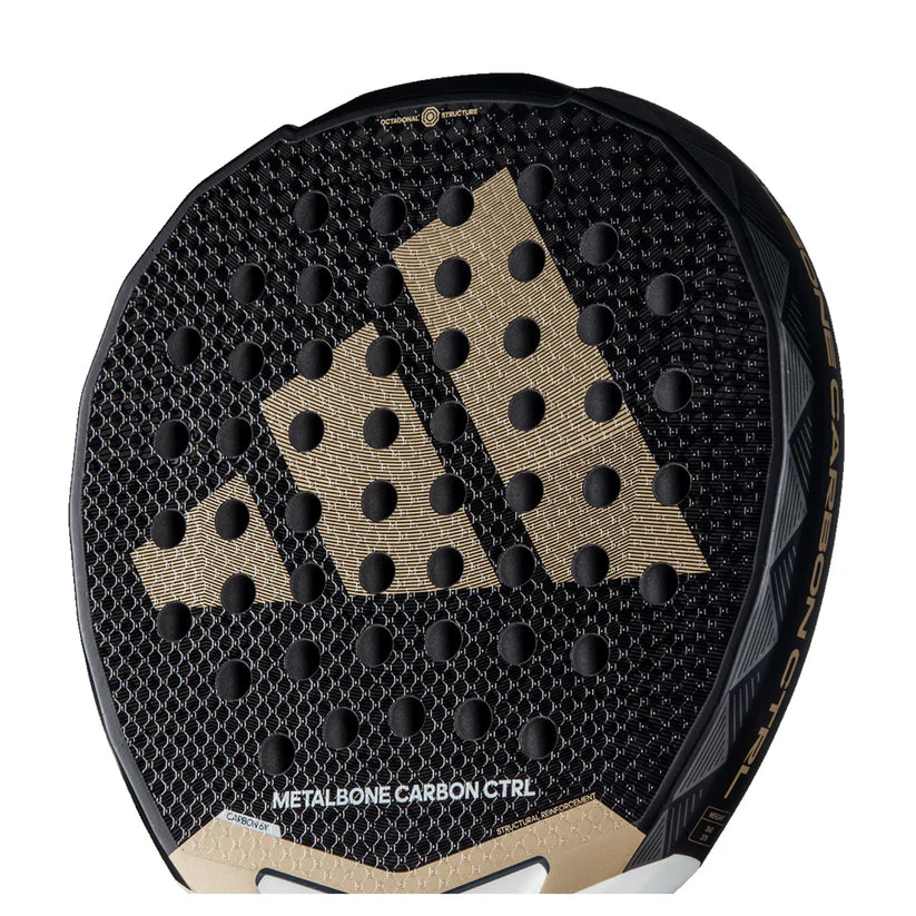 2025 Adidas Metalbone Carbon CTRL 3.4 padel racket - angled close-up of the hitting face