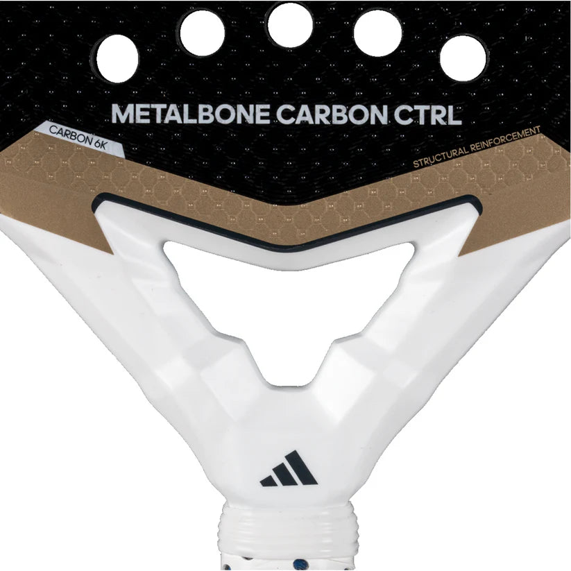 2025 Adidas Metalbone Carbon CTRL 3.4 padel racket - close-up of the heart bridge
