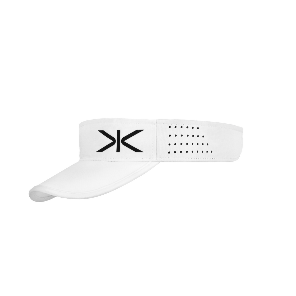 Kupe White Visor - three-quarter side view on a white background