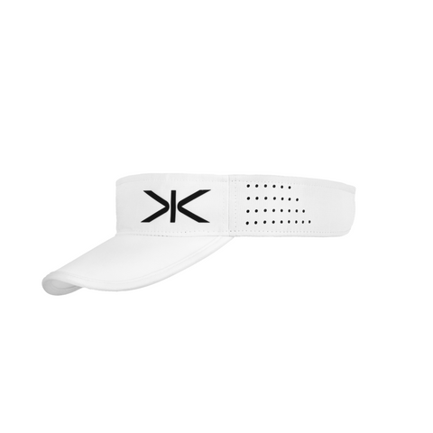 Kupe White Visor - three-quarter side view on a white background