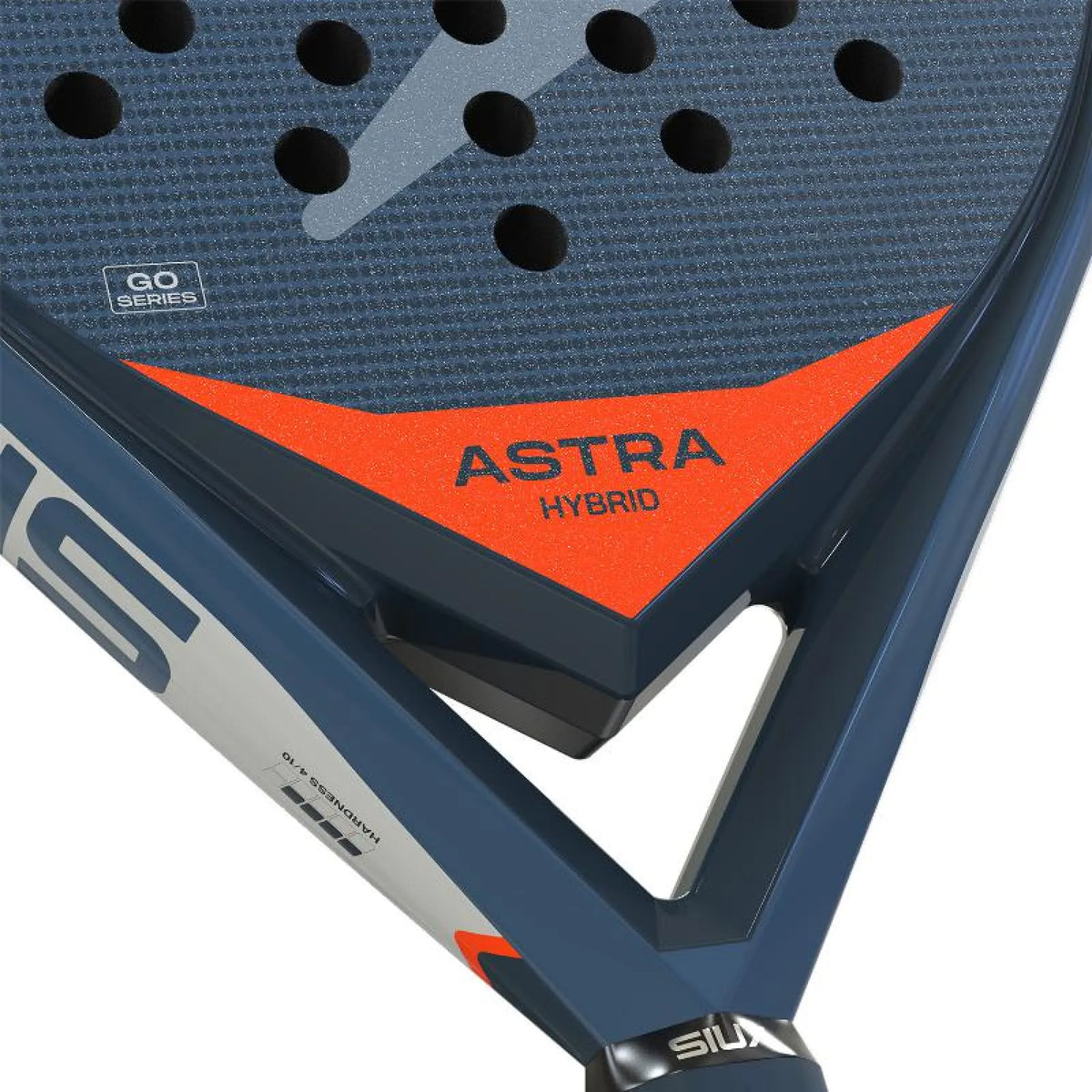 2026 Siux Astra Hybrid padel racket - close-up of the heart bridge