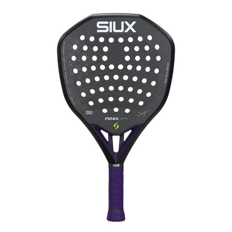 2026 Siux Fenix Pro Black padel racket - front face