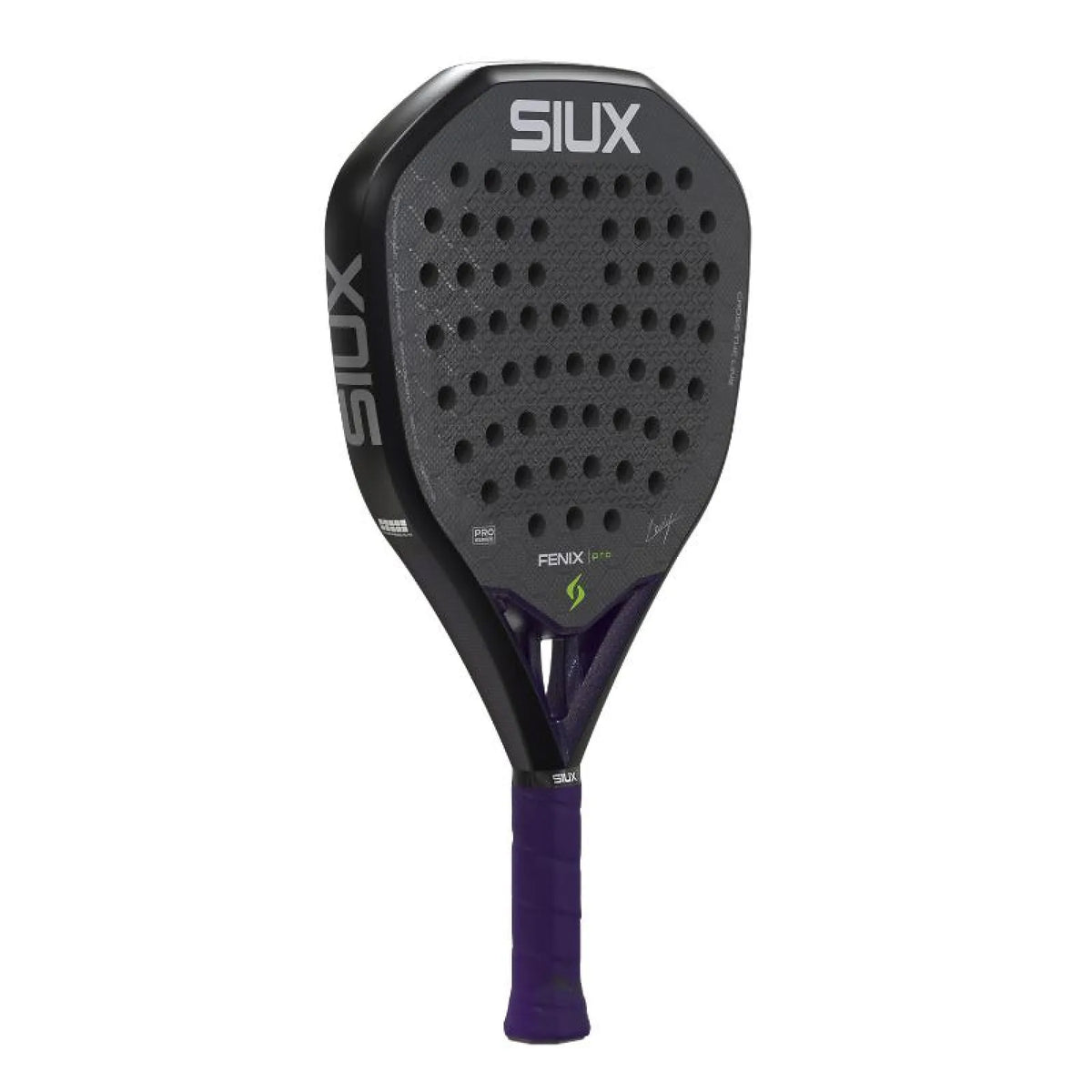 2026 Siux Fenix Pro Black padel racket - reverse face
