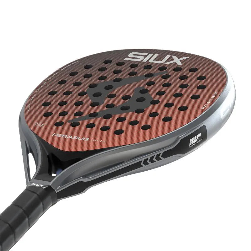 2026 Siux Pegasus Elite 4 padel racket - laid flat showing the face