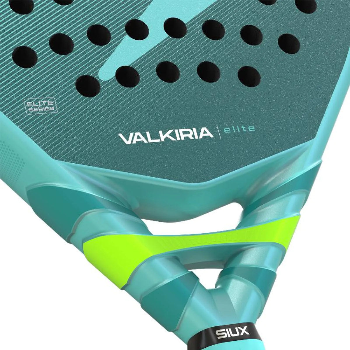 2026 Siux Valkiria Elite 2 padel racket - close-up of the heart bridge