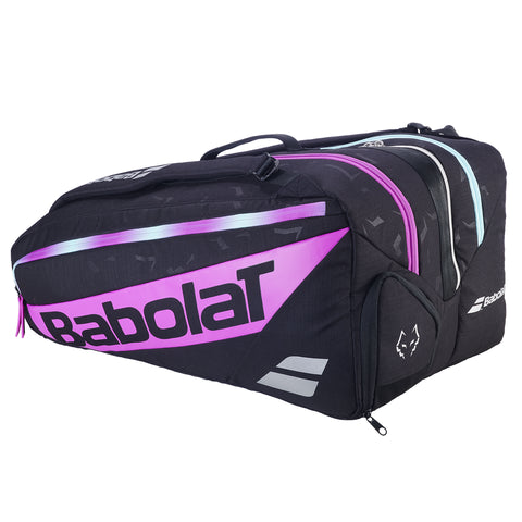 2027 Babolat RH Pro Juan Lebrón padel racket bag (Black/Purple) - angled view