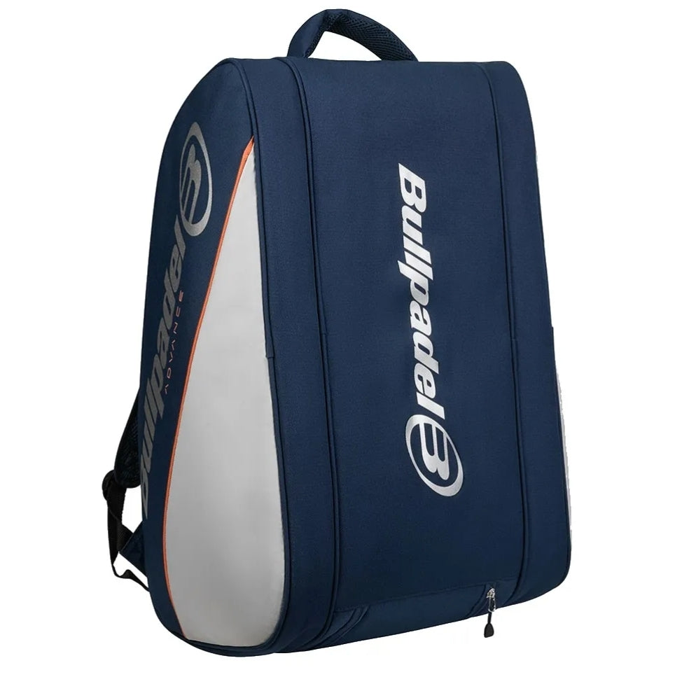 2026 Bullpadel Advance padel racket bag (Navy Blue) - angled view