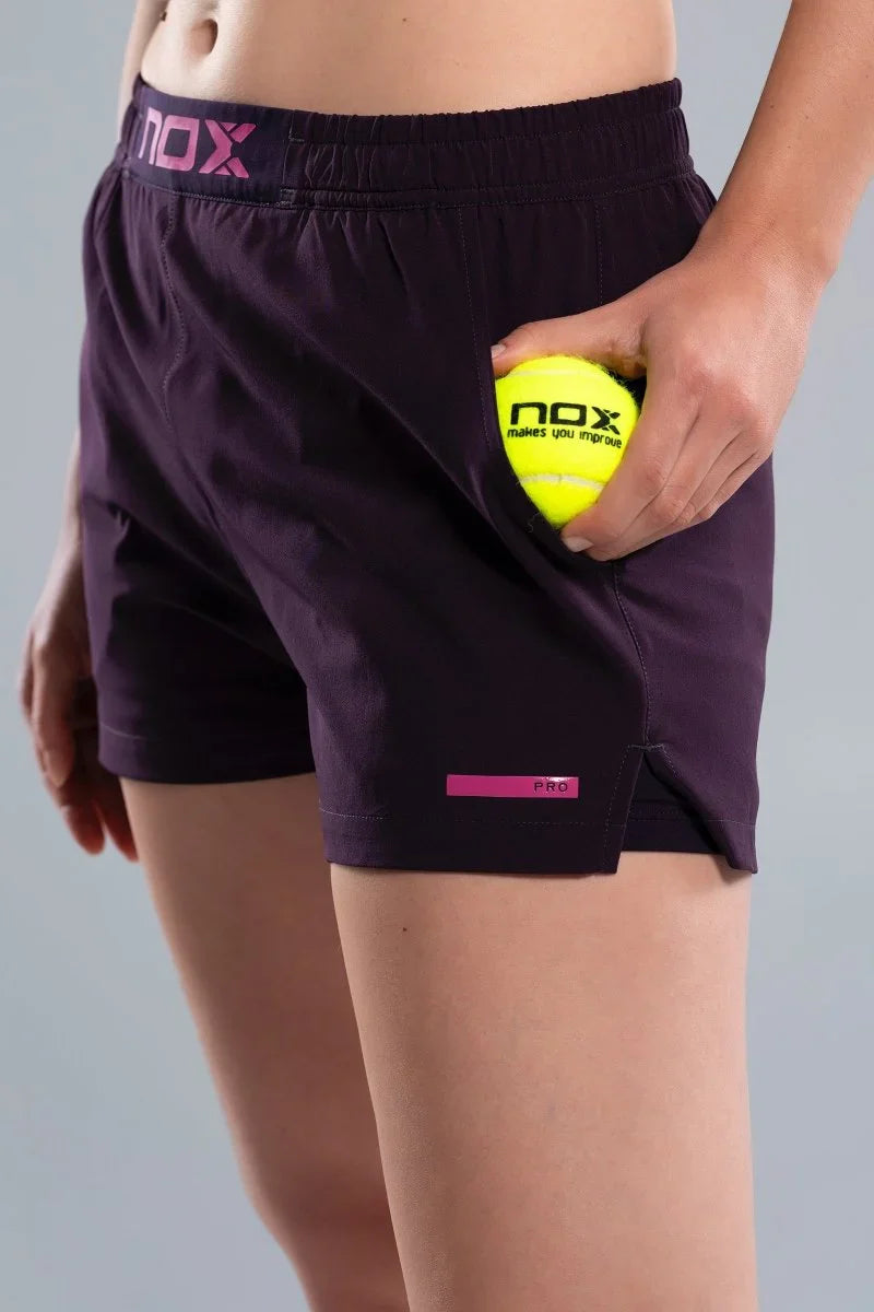 2026 Nox Womens Pro padel shorts (Deep Purple) - view 3