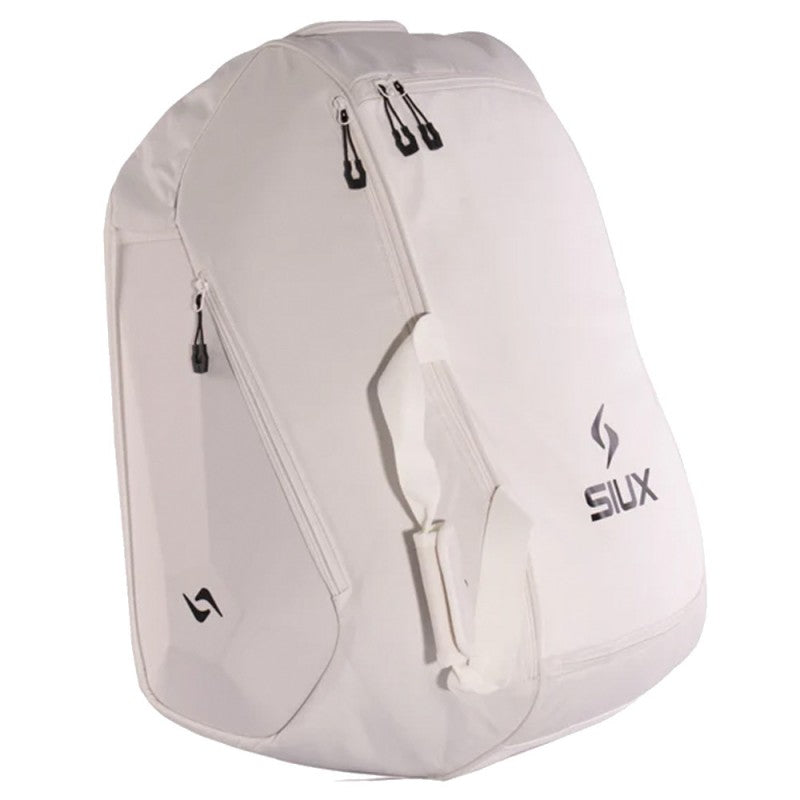 2026 Siux Tour White Backpack - angled three-quarter view
