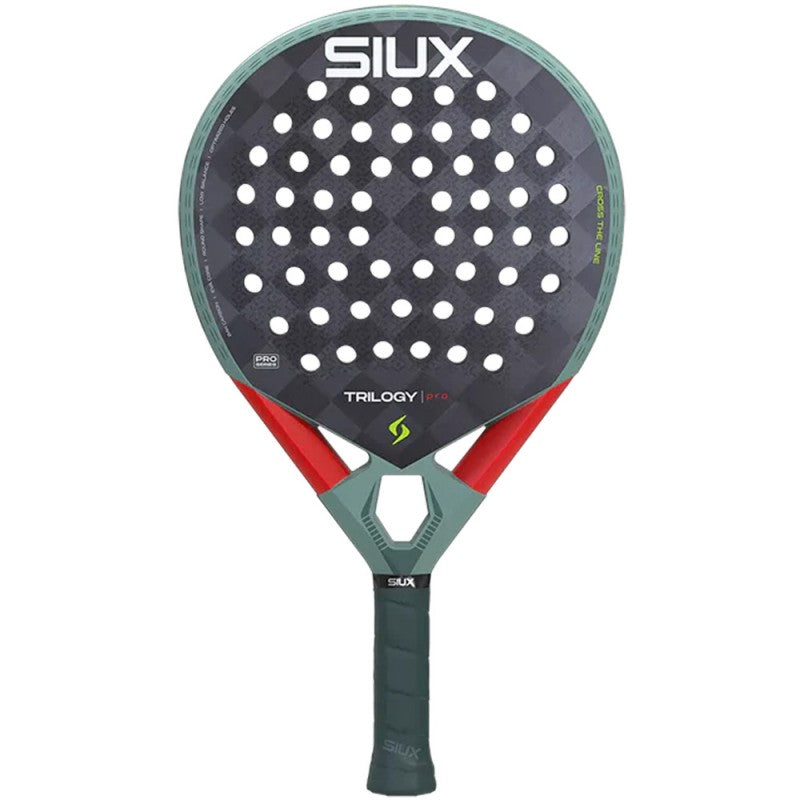2026 Siux Trilogy Pro Ash Green padel racket - front view