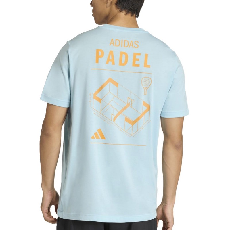Adidas padel T-shirt (Ice Blue) - side view