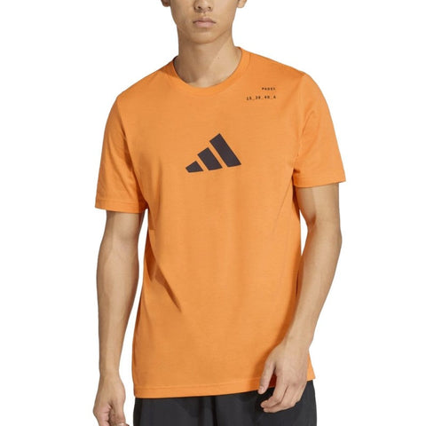 Adidas padel T-shirt (Orange) - front view