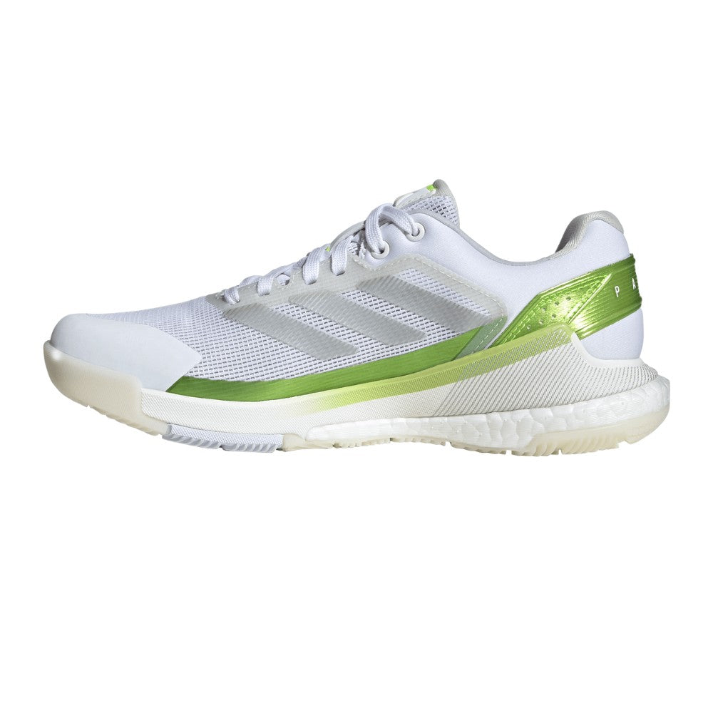 Adidas Crazyquick Boost Green W padel shoes - angled three-quarter view