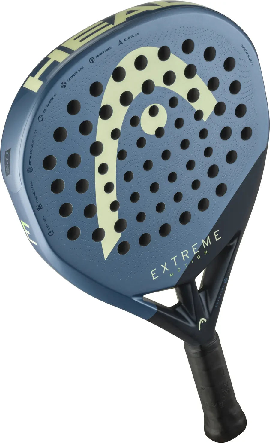 2025 Head Extreme Motion padel racket - angled three-quarter view